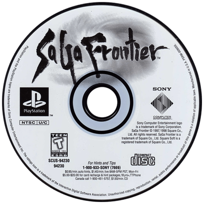 SaGa Frontier disc for PlayStation 1 (PS1) role-playing video game