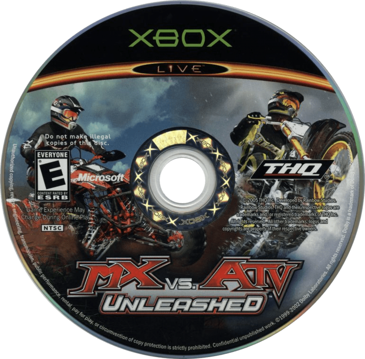 MX vs ATV Unleashed Xbox for off road racing video game fans featuring motocross and ATV competition freestyle tricks massive outdoor tracks career mode multiplayer racing realistic physics vehicle customization extreme sports action collectible gaming appeal game disc