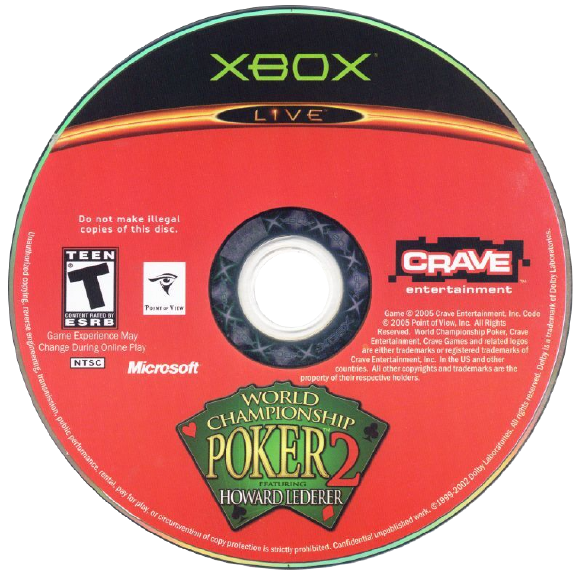 World Championship Poker 2 Featuring Howard Lederer Xbox card game featuring authentic Texas Hold’em and tournament modes customizable characters online multiplayer casino environments and realistic poker simulation gameplay disc