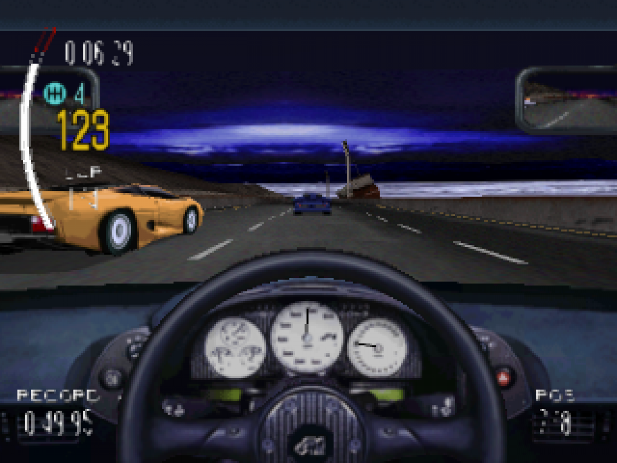 Need for Speed II Greatest Hits PlayStation 1 PS1 video game, arcade racing, exotic sports cars, classic racing gameplay, retro console title gameplay screenshot
