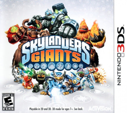 Skylanders Giants Nintendo 3DS for action adventure video game fans featuring portal powered gameplay collectible character figures giant Skylanders heroes platforming combat puzzle solving character upgrades family friendly adventure portable gaming collectible gaming appeal cover art