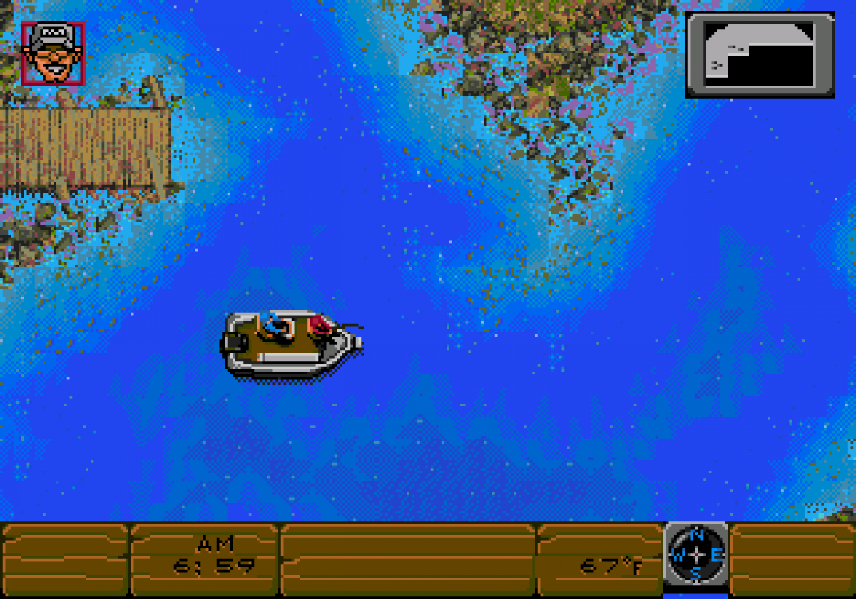 Bass Masters Classic retro Sega Genesis video game featuring competitive bass fishing gameplay, sports simulation action, tournament challenges and classic Genesis entertainment - gameplay