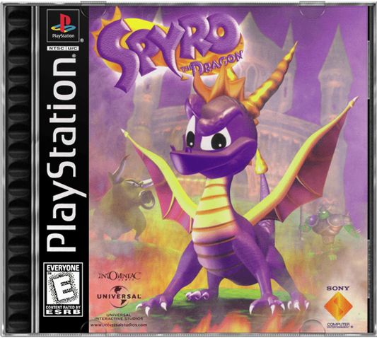 Spyro the Dragon cover art for PlayStation 1 (PS1) video game