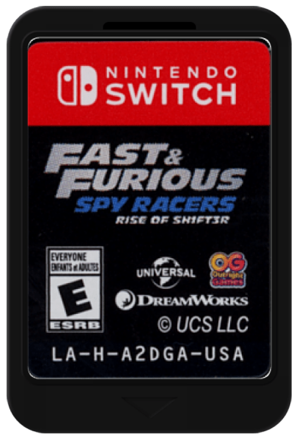 Fast and Furious Spy Racers Rise of Sh1ft3r Nintendo Switch arcade racing vehicular combat drift cartridge art