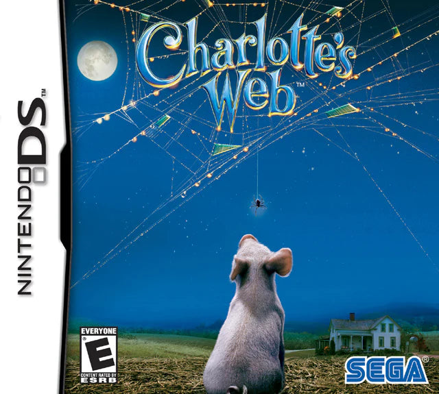 Charlotte's Web cover art for Nintendo DS (DS) family adventure video game