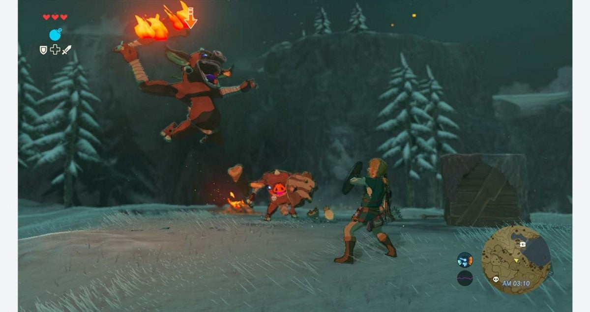 The Legend of Zelda Breath of the Wild gameplay image for Nintendo Switch NS video game