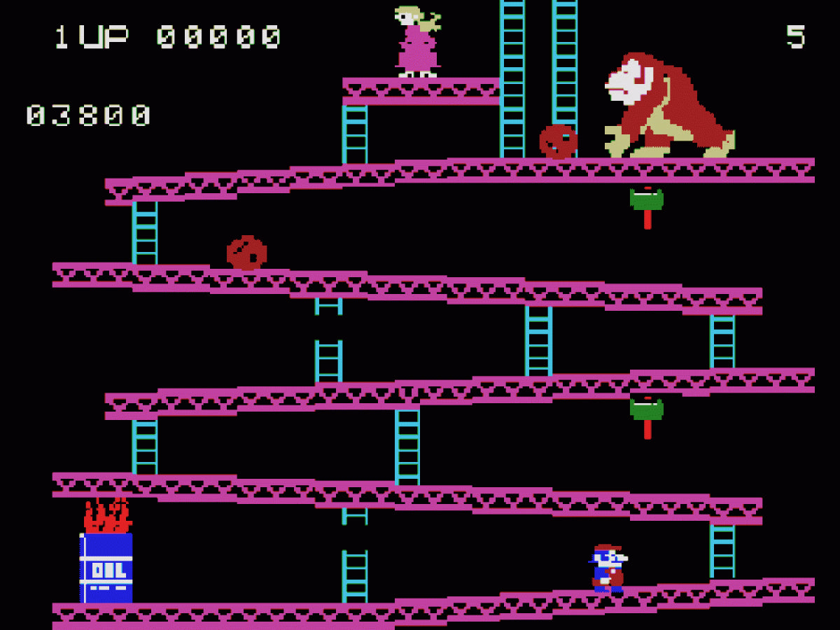 Donkey Kong gameplay for ColecoVision (CV) video game