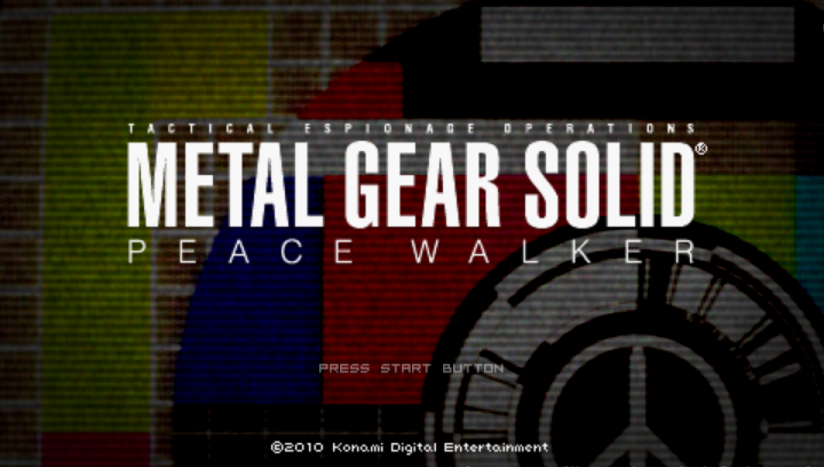 Metal Gear Solid: Peace Walker [Greatest Hits] start screen for PlayStation Portable (PSP) stealth action-adventure video game