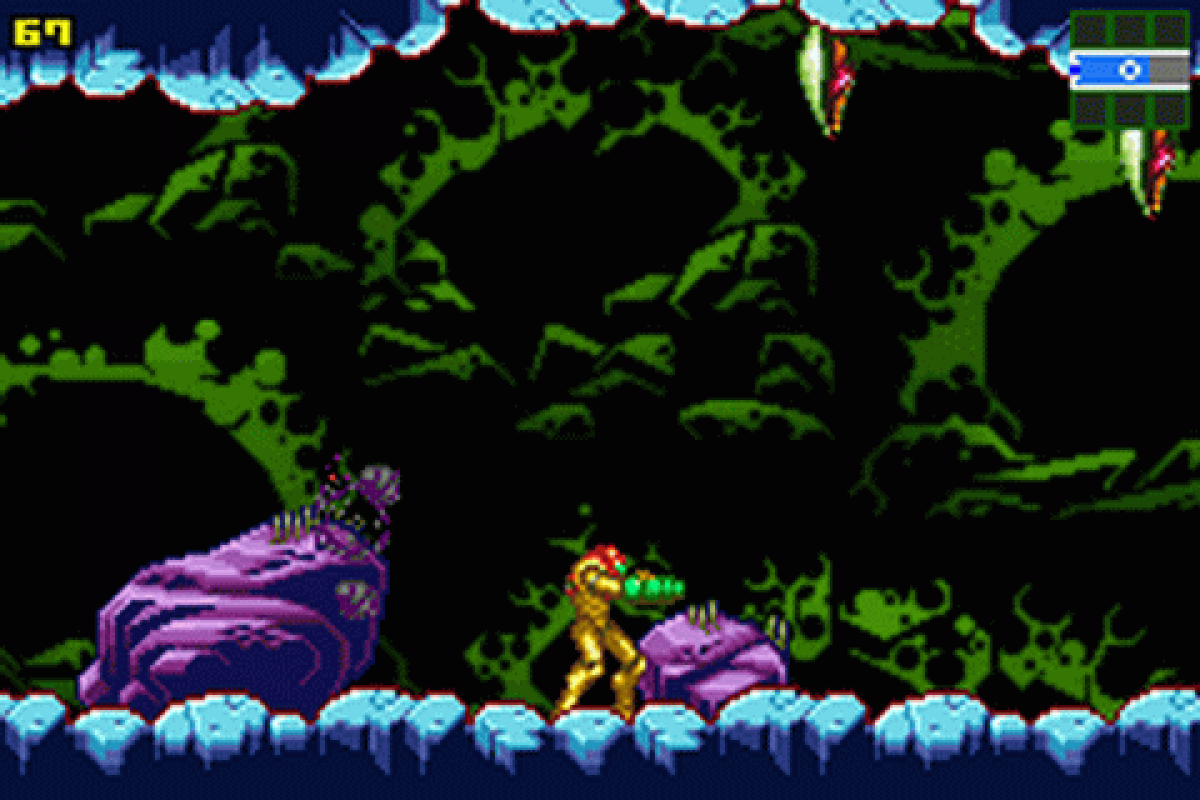 Metroid: Zero Mission action-adventure retro video game cartridge for Nintendo Game Boy Advance (GBA), featuring bounty hunter Samus Aran gameplay