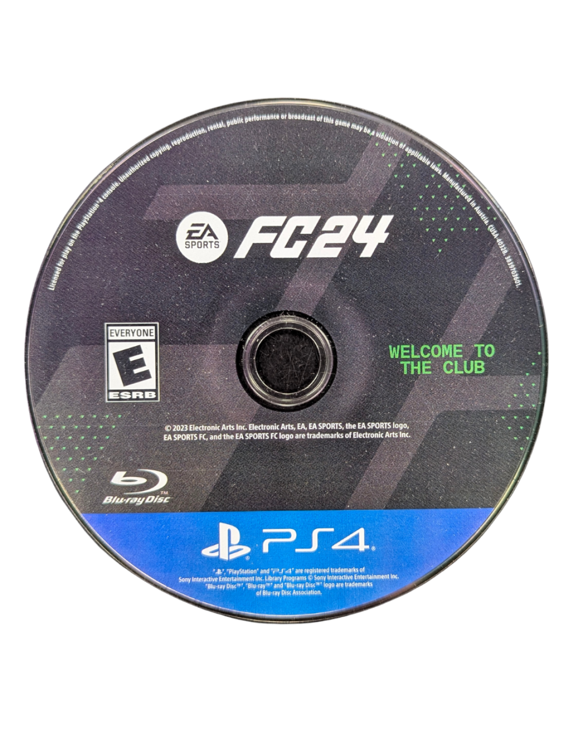 EA Sports FC 24 PlayStation 4 PS4 soccer football simulation video game latest entry with Hypermotion V gameplay PlayStyles and Ultimate Team mode succeeding the FIFA series disc