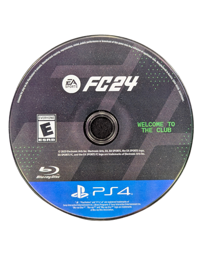 EA Sports FC 24 PlayStation 4 PS4 soccer football simulation video game latest entry with Hypermotion V gameplay PlayStyles and Ultimate Team mode succeeding the FIFA series disc