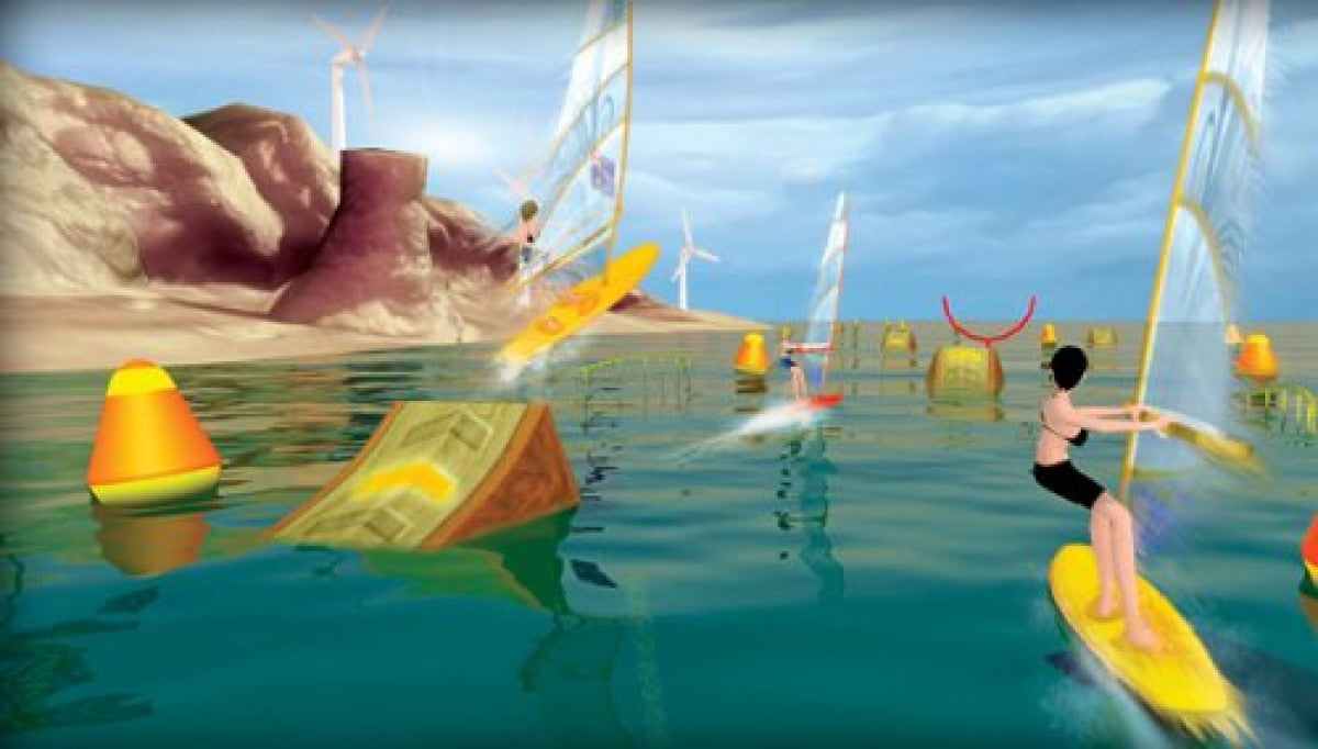 Water Sports game for the Nintendo Wii featuring motion controlled water themed activities including jet skiing kayaking wakeboarding and paddleboarding with multiplayer modes and arcade style gameplay across tropical environments gameplay