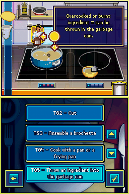 Gourmet Chef Cook Your Way to Fame for Nintendo DS cooking simulation game featuring recipe preparation time management kitchen challenges stylus based controls and a career driven culinary gameplay experience gameplay