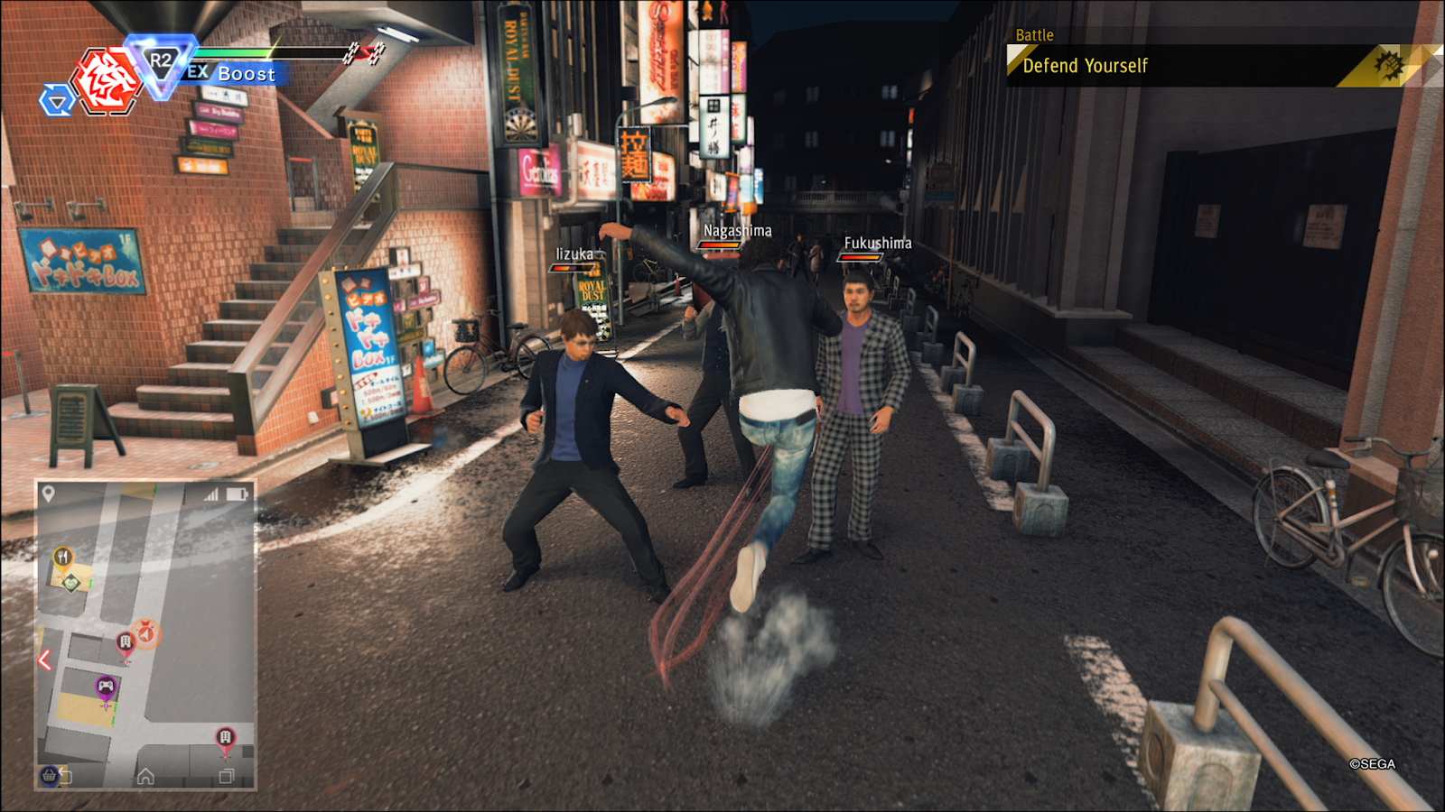 Judgment for PlayStation 4 action adventure detective game set in Kamurocho featuring crime investigation brawler combat side cases open world gameplay gameplay 