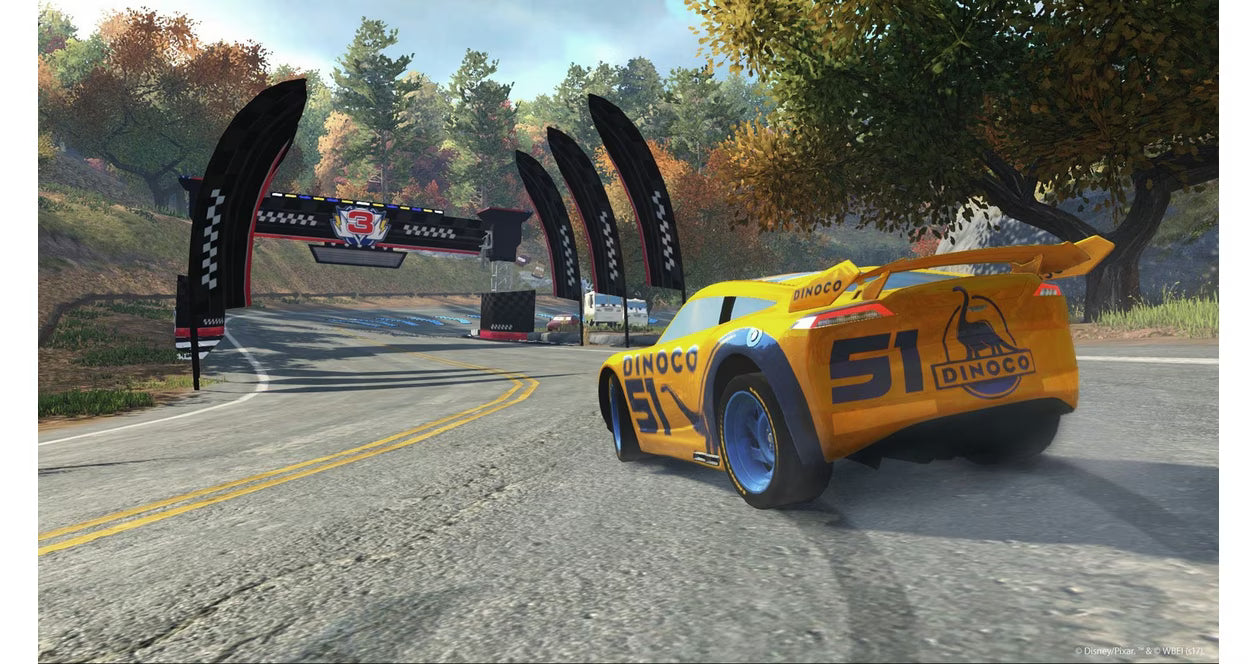 Cars 3: Driven to Win for Xbox 360 Disney Pixar racing game featuring Lightning McQueen arcade kart style racing multiplayer cups challenges family friendly gameplay gameplay