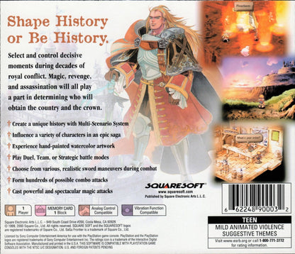SaGa Frontier 2 PS1 PlayStation 1 JRPG role playing game Square Enix watercolor art style fantasy adventure turn based combat retro video game back of case
