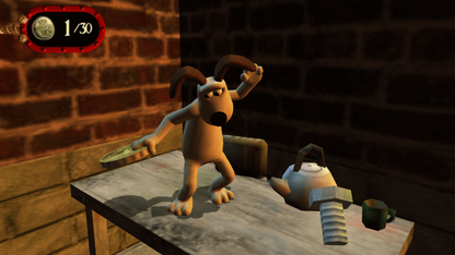 Gameplay for Wallace & Gromit in Project Zoo GameCube GC video game, puzzle adventure, family-friendly, cartoon-based gameplay, multiplayer, Nintendo GameCube title