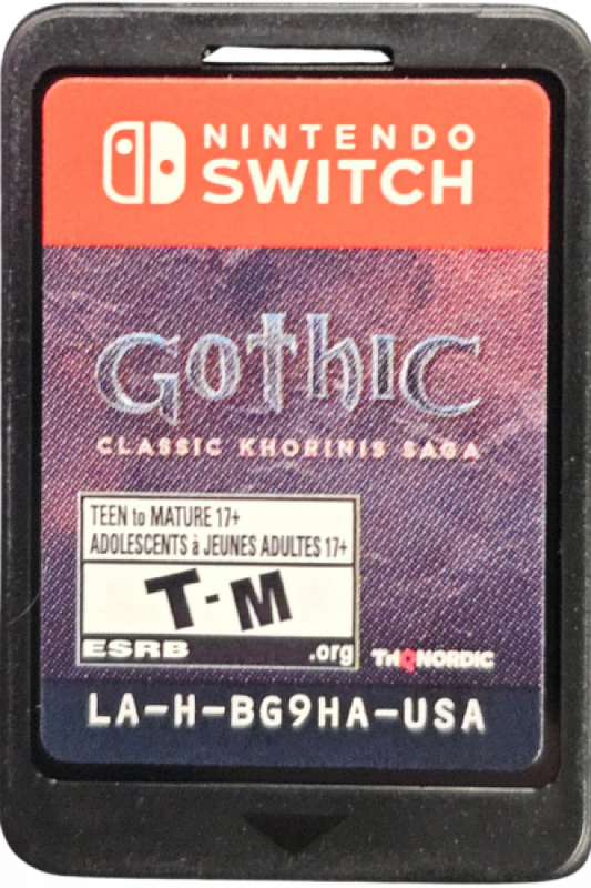 Gothic Classic Khorinis Saga Nintendo Switch for action role playing video game fans featuring open world fantasy exploration immersive storytelling character progression real time combat challenging quests medieval setting classic RPG gameplay collectible gaming appeal game cartridge