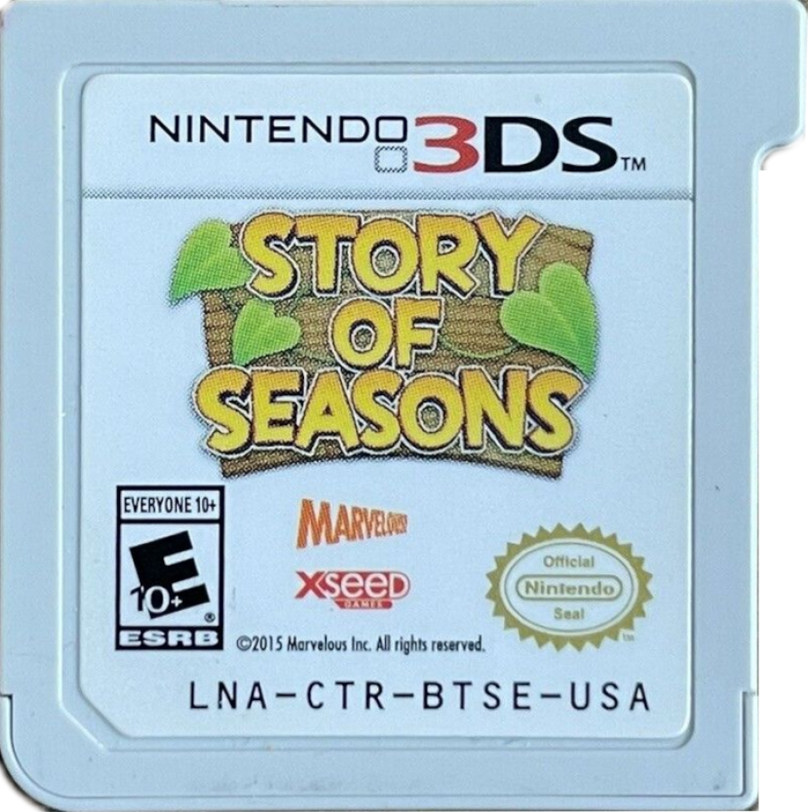 Story of Seasons cartridge for Nintendo 3DS (3DS) farming simulation role-playing video game