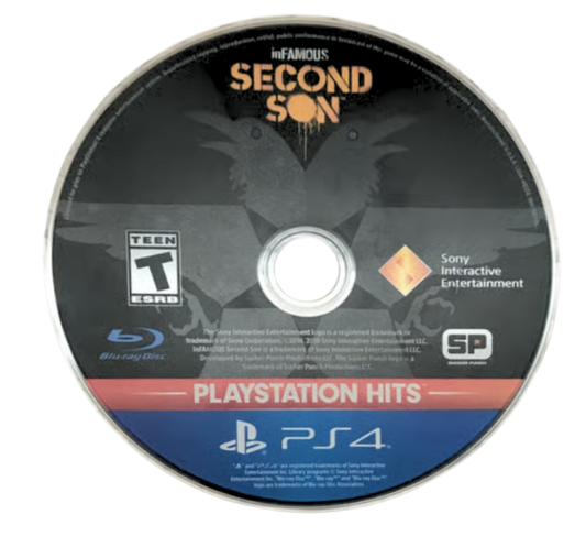 Infamous: Second Son [PlayStation Hits] – PlayStation 4 (PS4) video game disc, open-world superhero action-adventure title for PS4