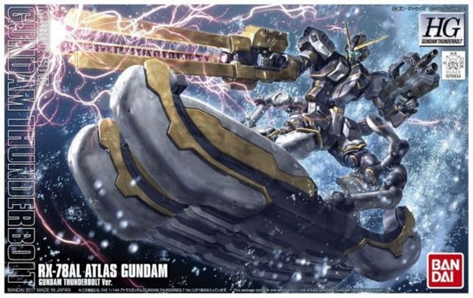 RX-78AL Atlas Gundam Thunderbolt Ver Bandai HG Thunderbolt model kit, High Grade Gunpla, Gundam Thunderbolt mobile suit, buildable mecha collectible front box cover