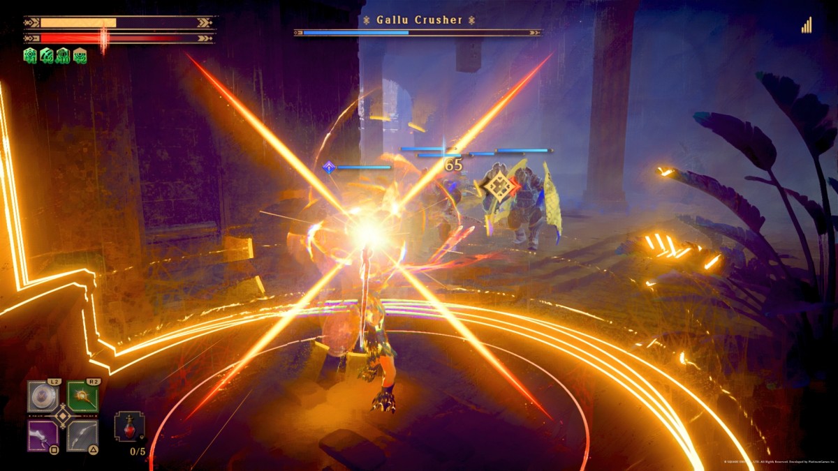 Babylon’s Fall PlayStation 5 action RPG hack and slash cooperative multiplayer up to four players Gideon clan tower climbing seasonal content weapon combat PlatinumGames Square Enix post-launch content campaign gameplay screenshot