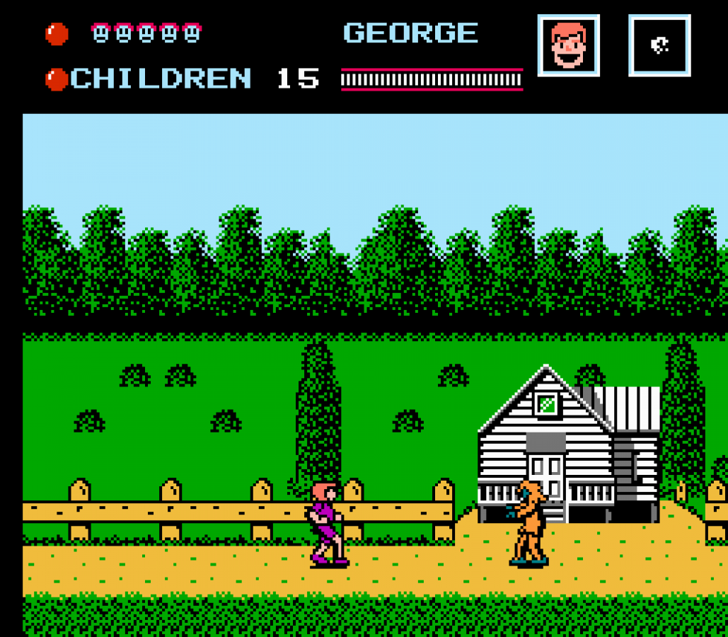 Friday the 13th cartridge for the Nintendo Entertainment System featuring 8 bit survival horror action with camp counselors battling Jason across Camp Crystal Lake with exploration and item based gameplay 