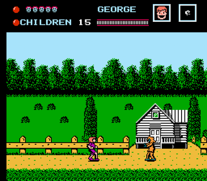 Friday the 13th cartridge for the Nintendo Entertainment System featuring 8 bit survival horror action with camp counselors battling Jason across Camp Crystal Lake with exploration and item based gameplay 