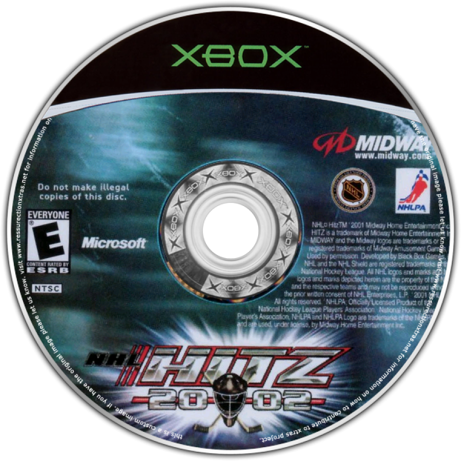 NHL Hitz 2002 Xbox featuring intense arcade-style hockey action disc