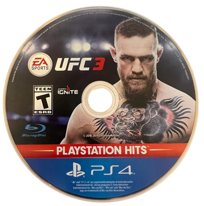 UFC 3 PlayStation Hits retro PlayStation 4 video game UFC mixed martial arts fighting simulation realistic combat multiplayer sports gameplay console title PlayStation 4 release disc