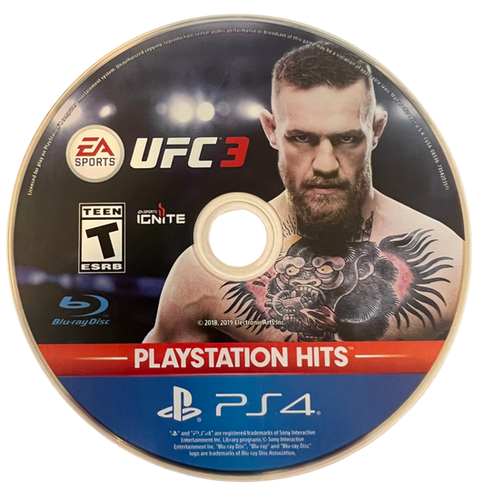 UFC 3 PlayStation Hits retro PlayStation 4 video game UFC mixed martial arts fighting simulation realistic combat multiplayer sports gameplay console title PlayStation 4 release disc