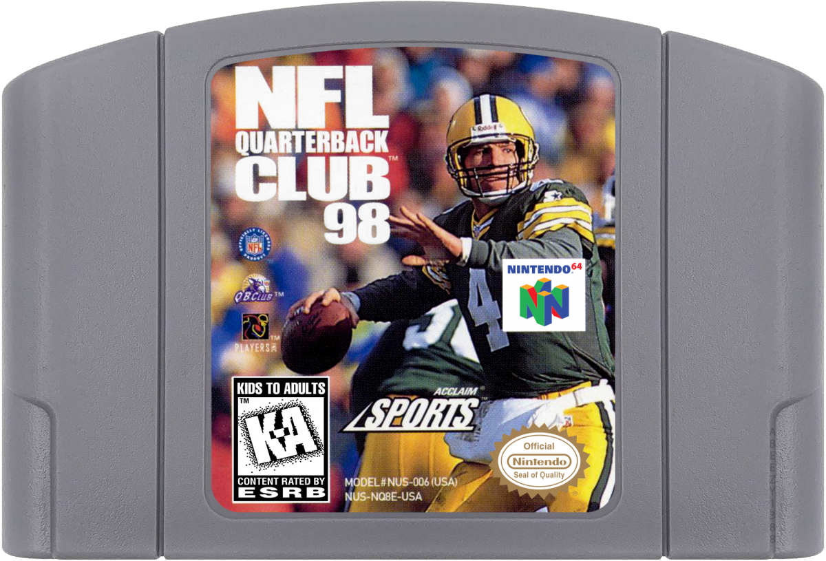 NFL Quarterback Club 98 cartridge for Nintendo 64 N64 video game