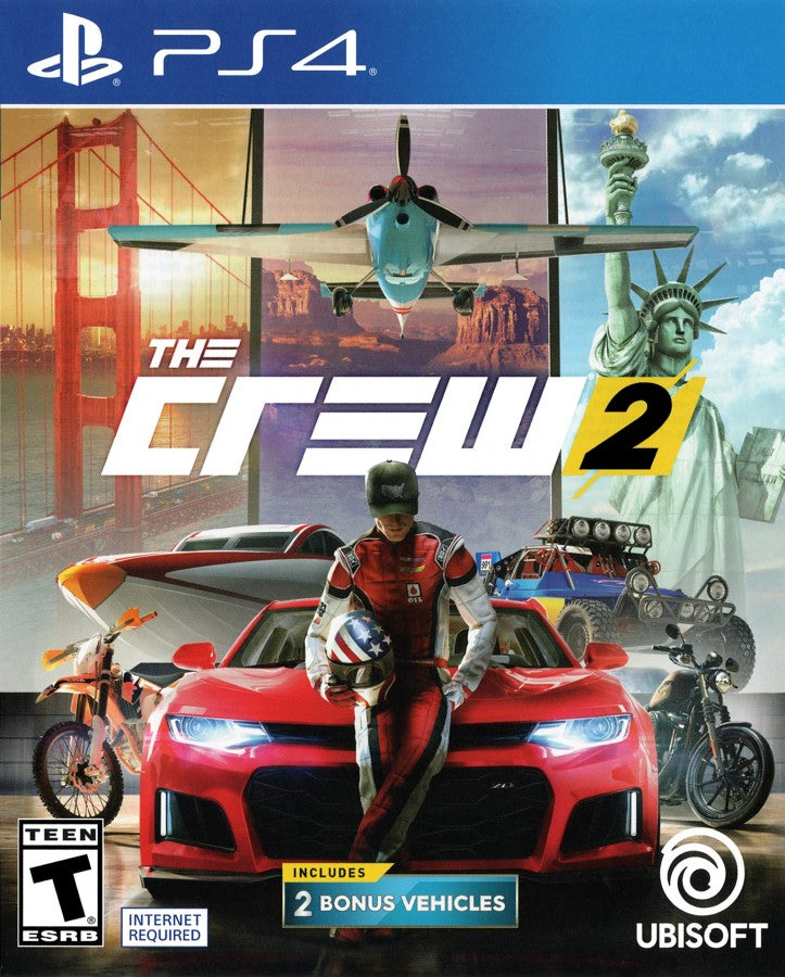The Crew 2 – PlayStation 4 (PS4) video game cover image, open-world racing
