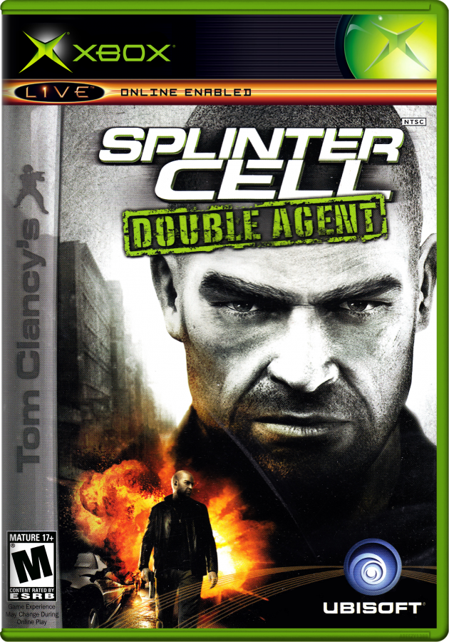 Tom Clancy’s Splinter Cell Double Agent for Xbox featuring stealth espionage action visuals cover art