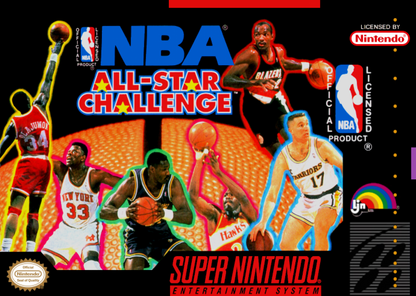NBA All-Star Challenge cover art for Super Nintendo Entertainment System (SNES) video game