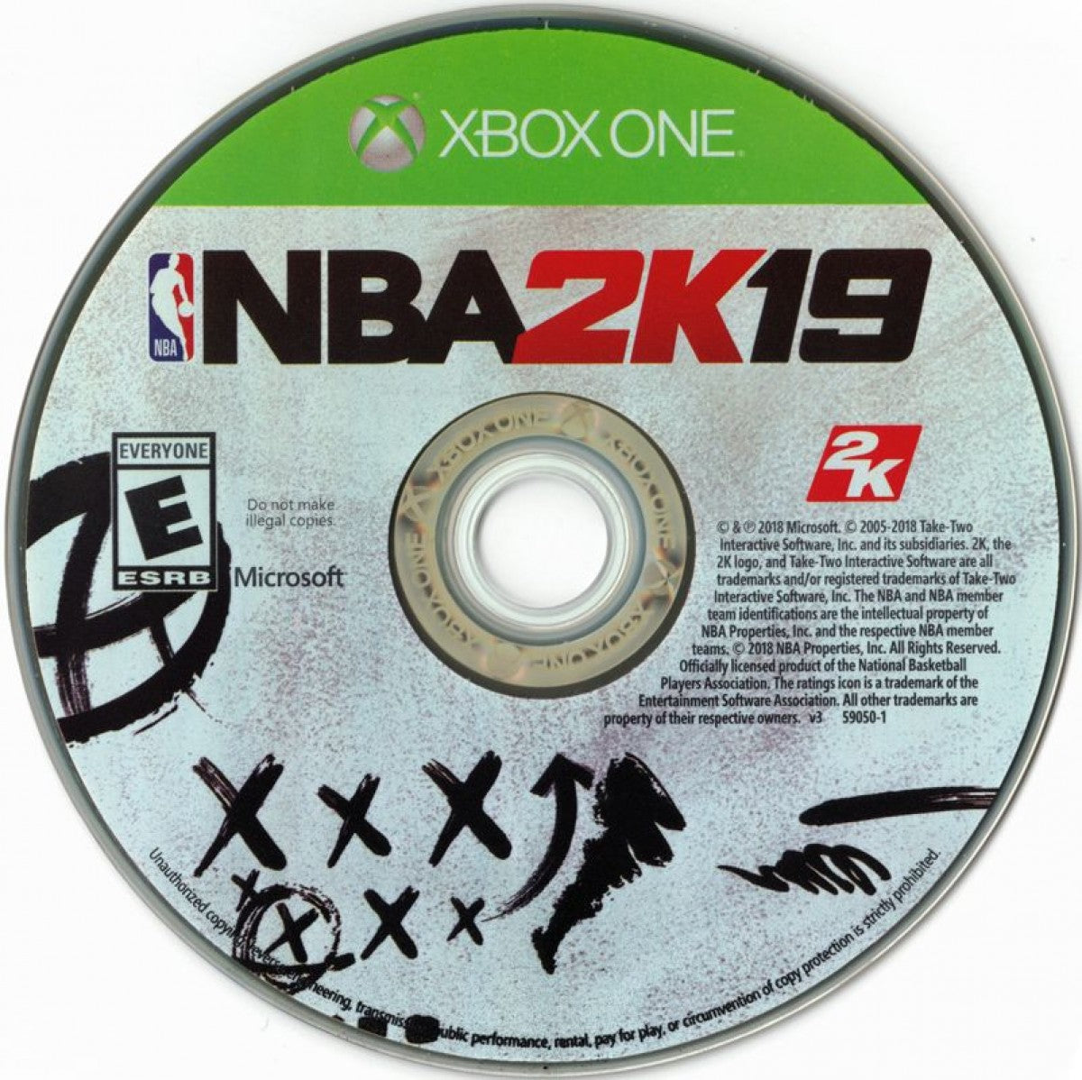 NBA 2K19 disc for Xbox One (XONE) sports basketball video game