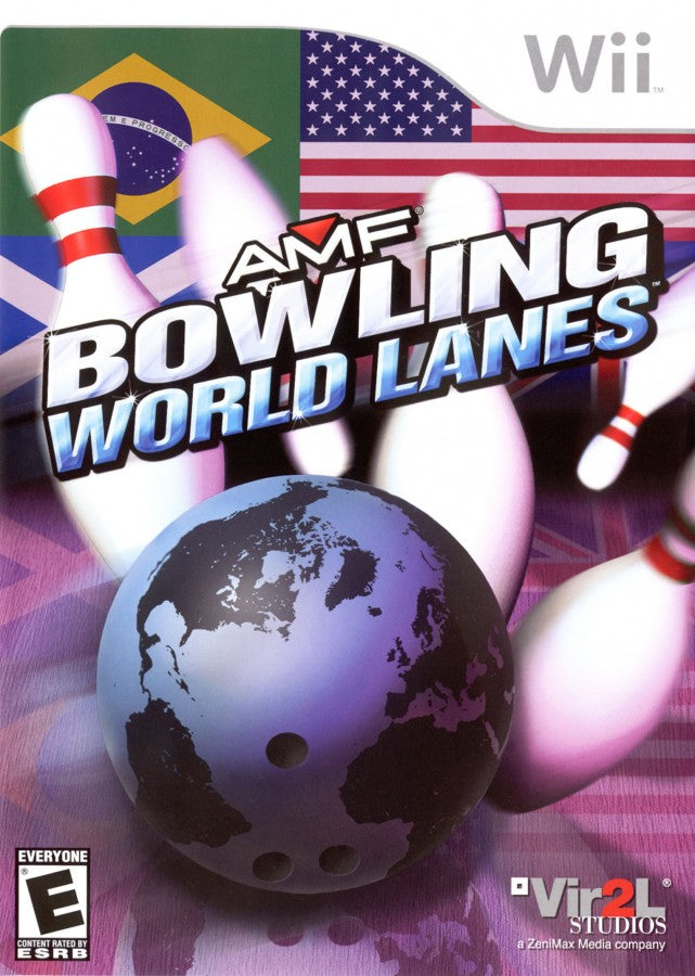 AMF bowling World Lanes cover art for Nintendo Wii video game.