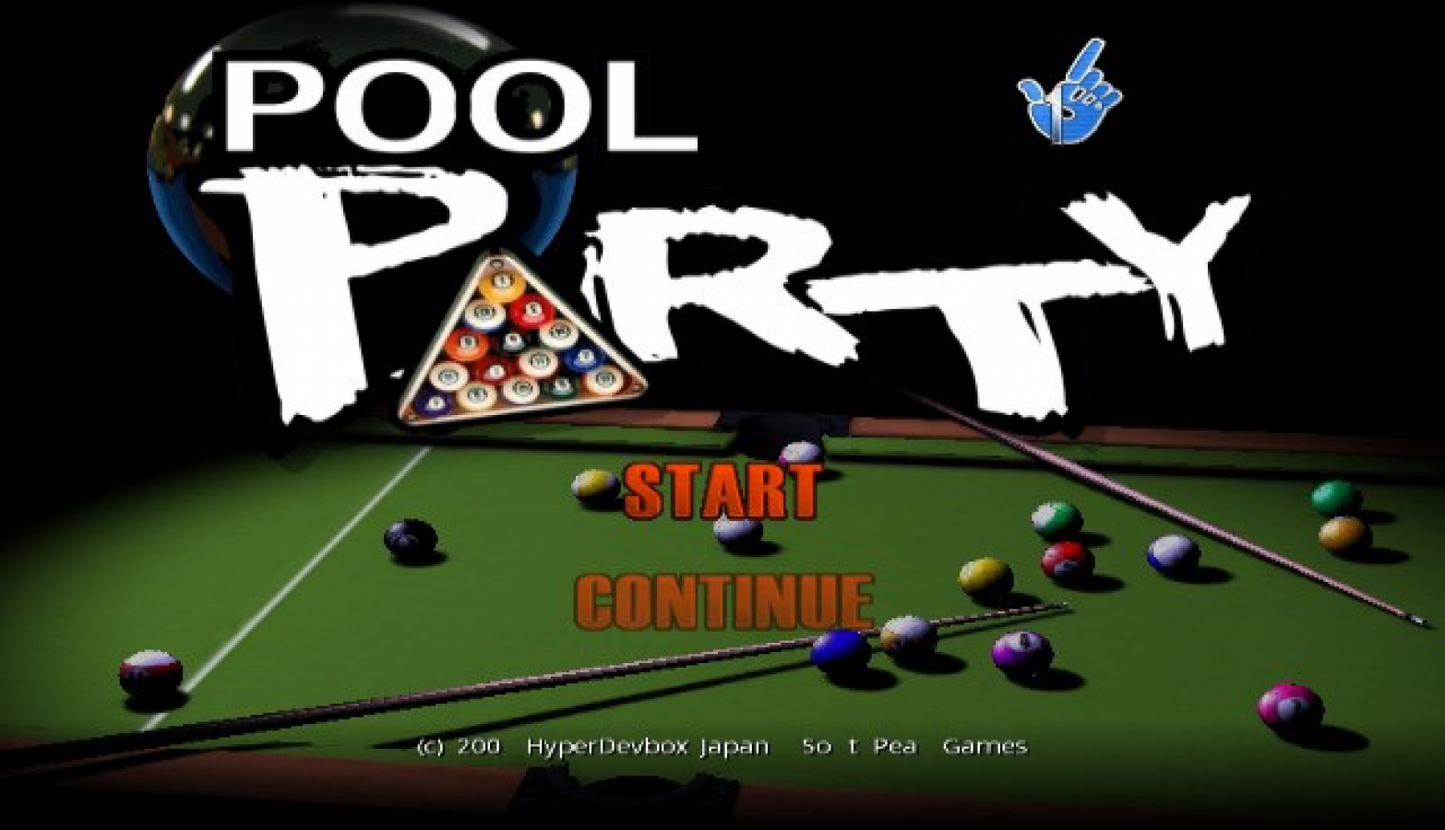 Pool Party – Nintendo Wii (Wii) billiards pool sports simulation video game title screen