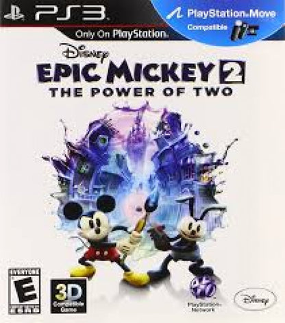 Disney Epic Mickey 2: The Power of Two cover art for PlayStation 3 (PS3) video game