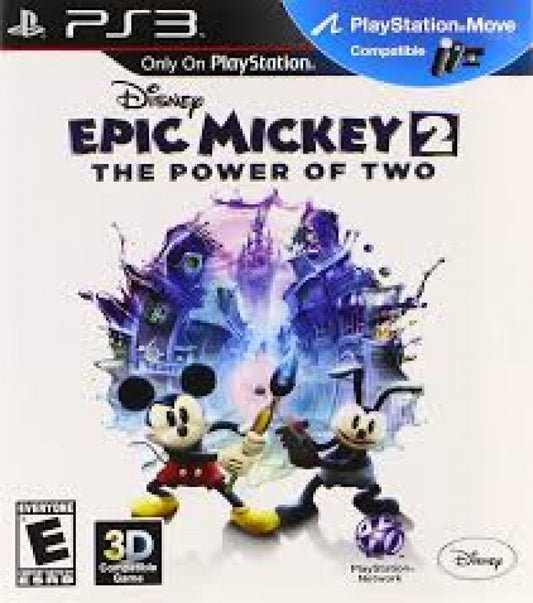Disney Epic Mickey 2: The Power of Two cover art for PlayStation 3 (PS3) video game