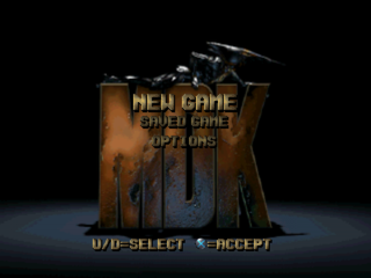 MDK retro sci-fi action shooter game for PlayStation 1 (PS1) title screen