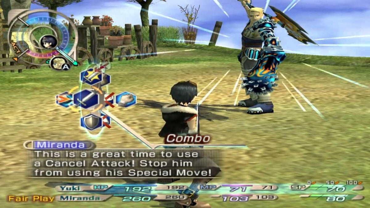 Grandia III PlayStation 2 PS2 role playing video game featuring turn-based combat epic fantasy adventure colorful characters magical attacks strategic battles exploration character development powerful abilities and classic PlayStation 2 PS2 gameplay collectible retro gaming appeal gameplay