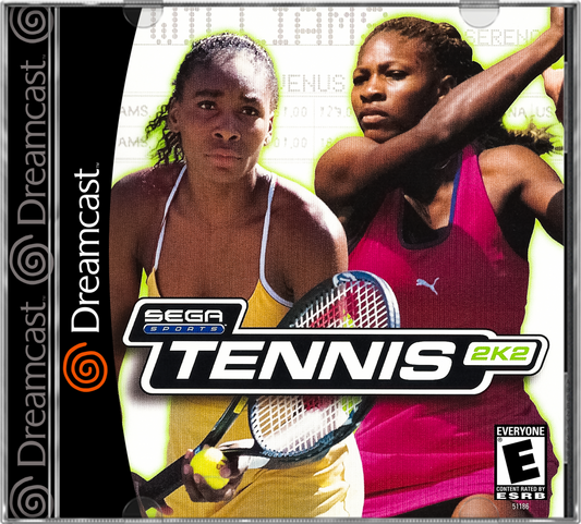 Tennis 2K2 cover art for Sega Dreamcast (DC) video game