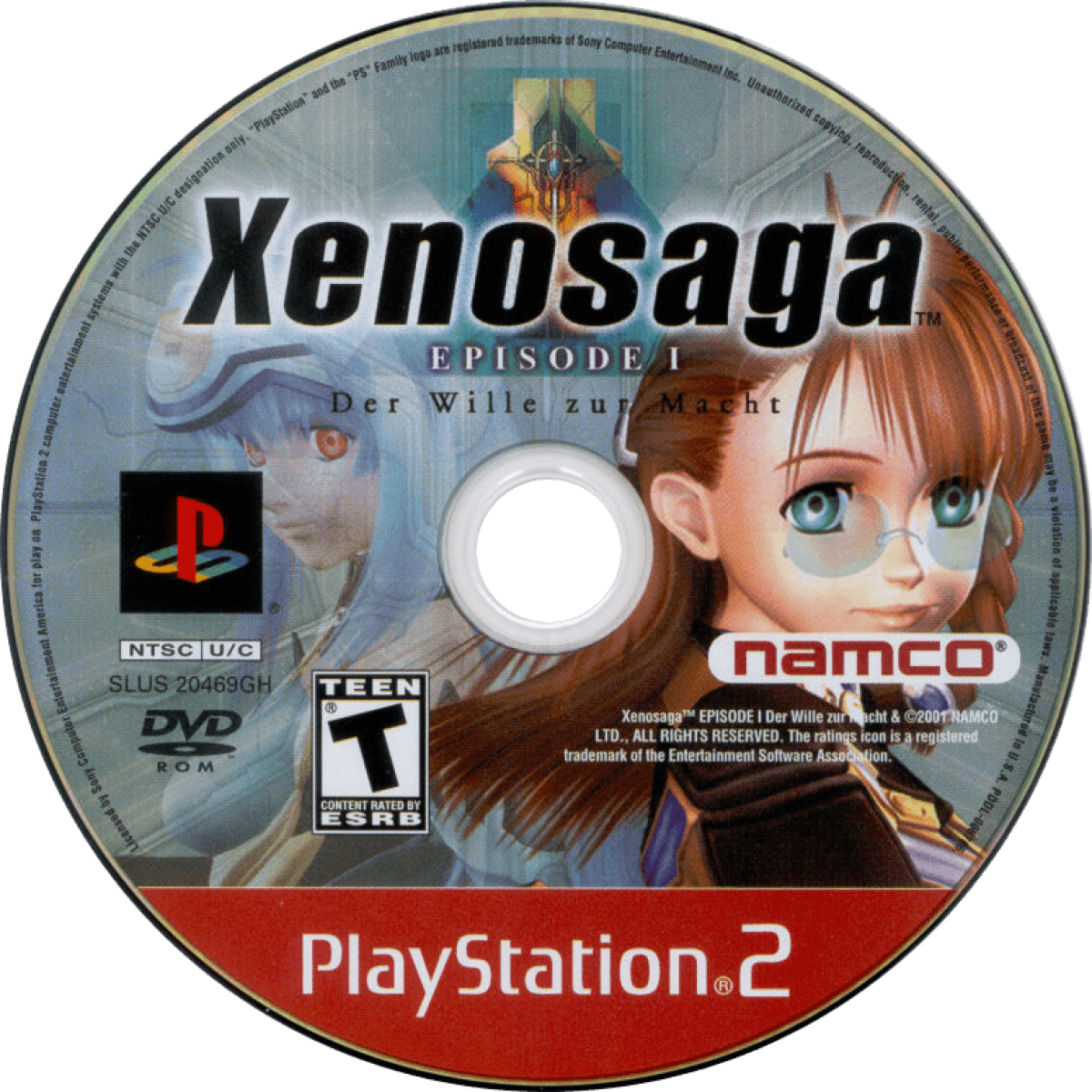 Xenosaga Episode I Der Wille zur Macht Greatest Hits PlayStation 2 PS2 video game, turn-based RPG, sci-fi story-driven adventure, classic console title disc