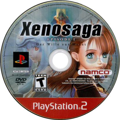 Xenosaga Episode I Der Wille zur Macht Greatest Hits PlayStation 2 PS2 video game, turn-based RPG, sci-fi story-driven adventure, classic console title disc