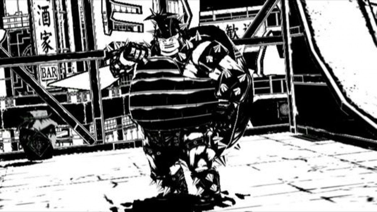 MadWorld – Nintendo Wii (Wii) stylized action beat ’em up video game gameplay