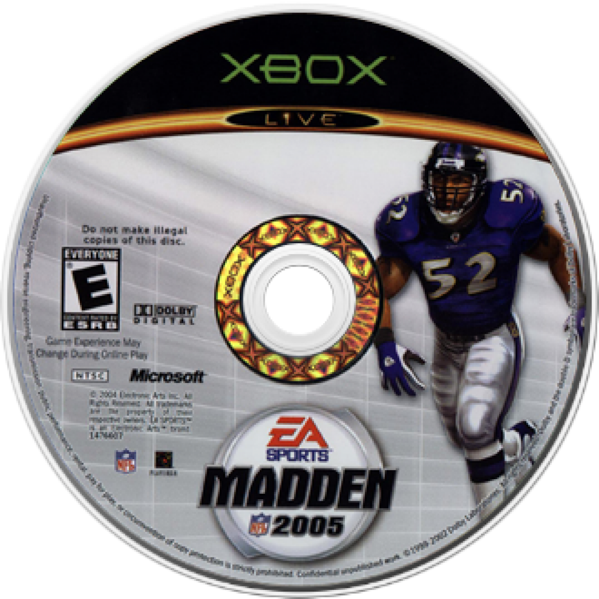Madden NFL 2005 Xbox for football sports video game fans featuring NFL teams and players Franchise Mode online multiplayer enhanced defensive controls realistic gameplay season management competitive matches classic EA Sports action collectible gaming appeal game disc