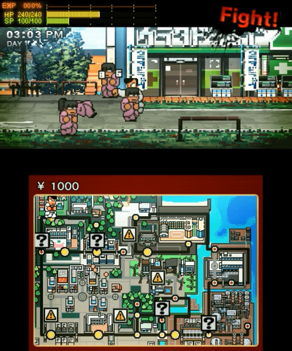 River City: Rival Showdown gameplay for Nintendo 3DS (3DS) beat 'em up action video game