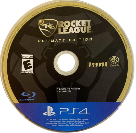 Rocket League [Ultimate Edition] – PlayStation 4 (PS4) video game disc, vehicular soccer sports title