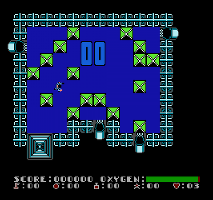 Dash Galaxy in the Alien Asylum Nintendo Entertainment System NES video game featuring sci fi platforming gameplay alien planet exploration maze navigation obstacle courses enemy encounters space adventure and classic 8 bit action retro video game collection collectible gaming appeal gameplay